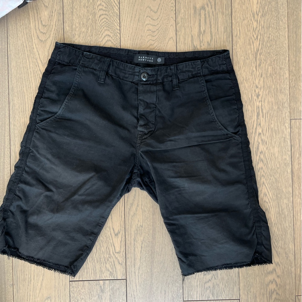 Barney’s Black Jean Shorts